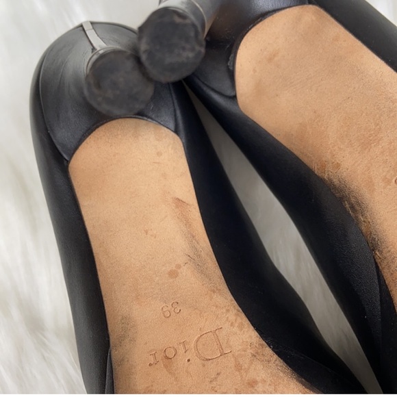 DIOR Black Leather • Silver Heels  sz. 8 / 8.5 - Picture 11 of 15